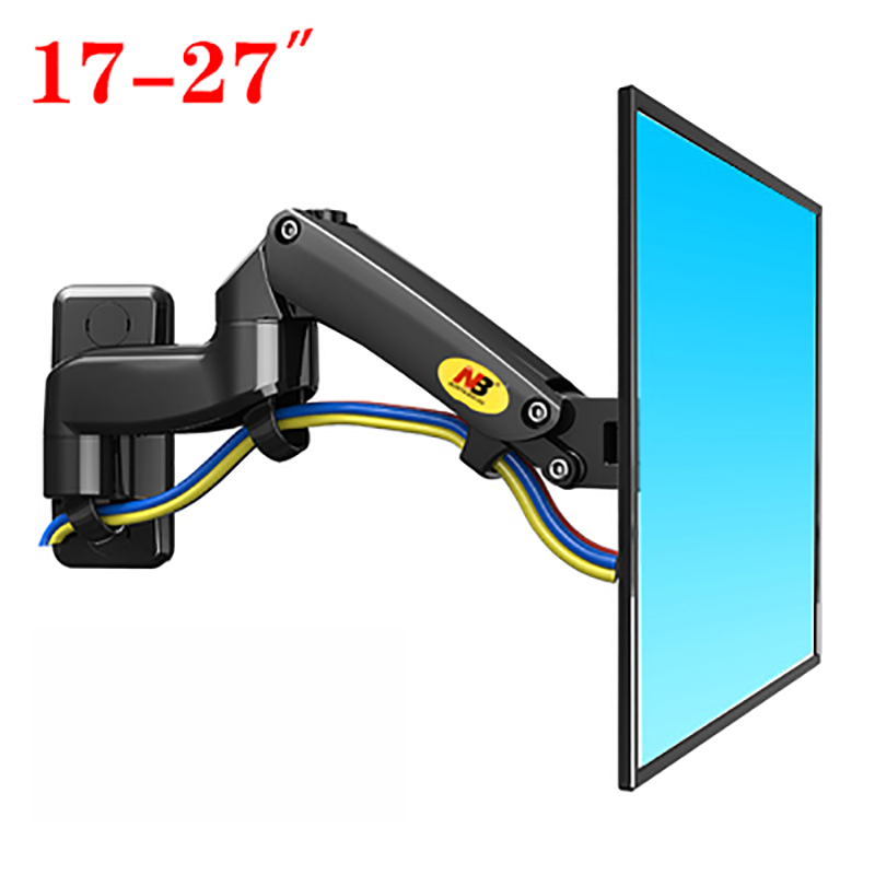 NB 17"-27" Lcd Monitor Stand Mount Aluminum Gas Spring Full Motion Tv Mount Bracket Dual Arm Computer Monitor Holder TV Stand