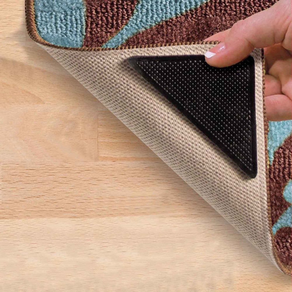 Household 4 X Carpet Pad Non Slip Tri Sticker Anti Slip Mat Pads Anti Slip Practical Non-slip mat for carpet dywaniki lazienkowe