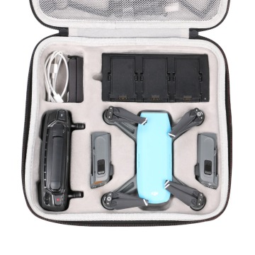 LTGEM Case for DJI Spark Drone Fits 4 Drone Batteries,Propeller Guard,Battery Charger,Remote Controller and Other Accessories-Bl