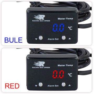 12v Dc auto digital water temp Meter red display digital water temperature gauge Skyline WRX Evo MPS with 1/8 npt sensor
