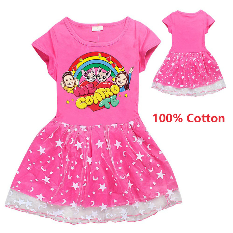 High quality Girls dress me contro te Cartoon Christmas Dress Stars moon Girl Princess Costume Toddler Dresses Birthday Clothing