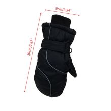 Children Thick Warm Stitching Ski Gloves Fashion Waterproof Windproof Outdoor Kids Girls Boys Mittens