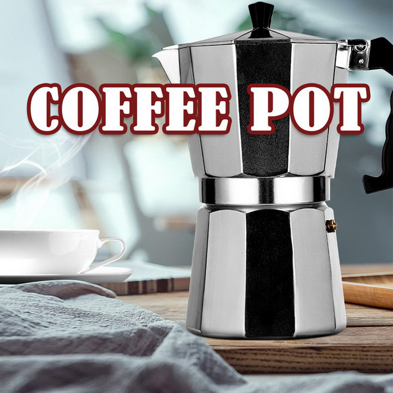 Aluminum Coffee Pot Moka Cafeteira Expresso Percolator Pot Coffee Kettle Water Kettle Coffee Maker Coffeeware 50/100/450/600ml