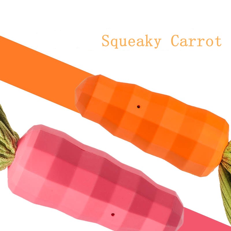 Rubber Carrot Durable Pet Plastic Toy Carrot