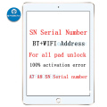 For iPad Serial Number BT Wifi Address Unlock Serial for ipad 2 3 4 5 6 Air1 2 mini 1234 pro Fix Activation Error Read Describe