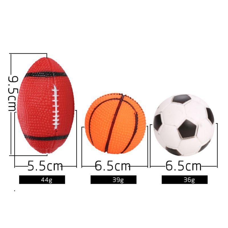 Dog Rubber Ball Toys For Dogs Resistance Bite Dog Chew Toys French Bulldog Toy Pet Training Products Basketball Football Rugby