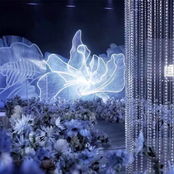 Iron Tulle Petal Stage Backdrop Decor