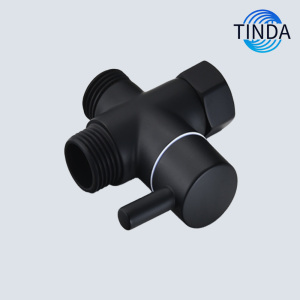 Sleek Matte Black Shower Diverter Valve