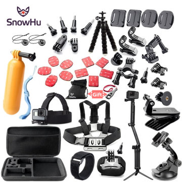 SnowHu Action Camera Accessory for GoPro Hero 9 8 7 6 5 4 Black Yi 4K 4K+ Lite SJCAM SJ7 Eken H9 for Go Pro Mount GS52
