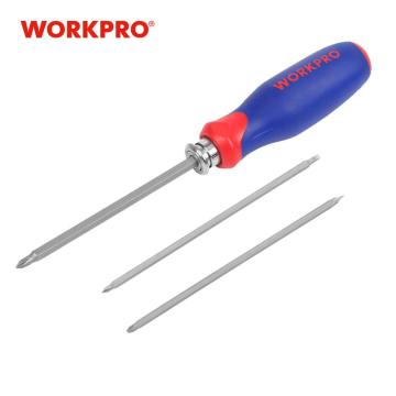 WORKPRO Screwdriver Set 6-in-1 home repair screwdriver bits set torx Hex Slotted Phillips Hex Bits with Telescopic