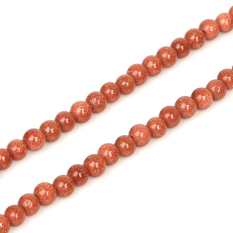 NiceBeads Natural Gold SandStone / Golden Sand Round Loose Beads 15" Strand 4 6 8 10 MM Pick Size For Jewelry