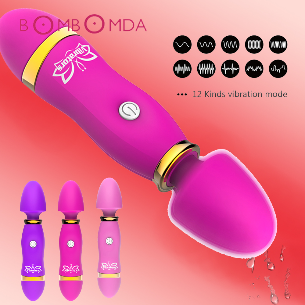 G spot Vibrtor For Women Clitoris Stimulator 12Speed Silicone Dildo AV Wand Vibrator For Couple Anal Plug Massager Adult Sex Toy