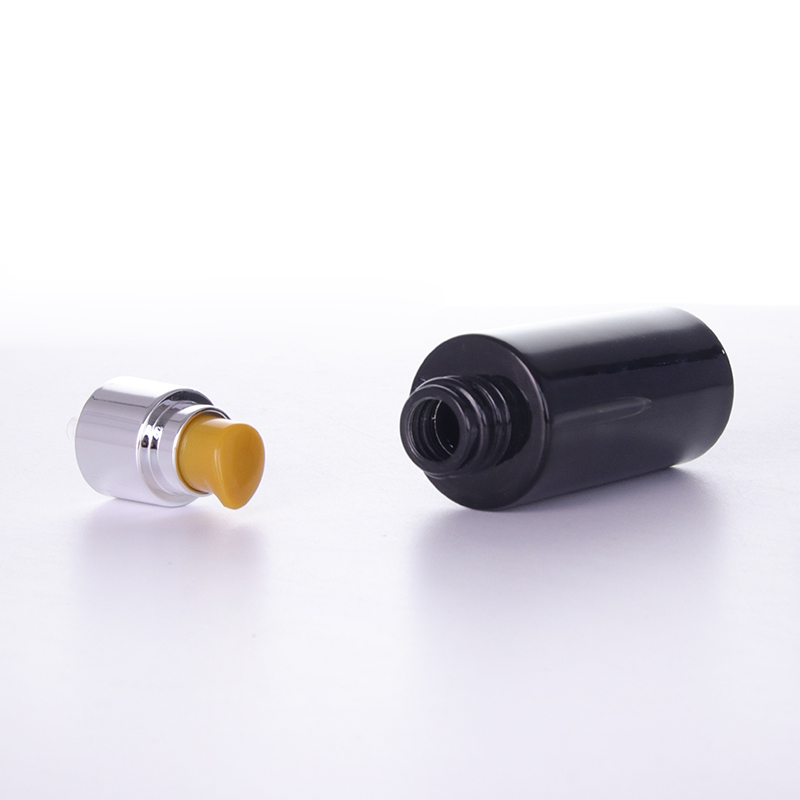 Black Lotion Bottle With Transparent Overcap5 Jpg