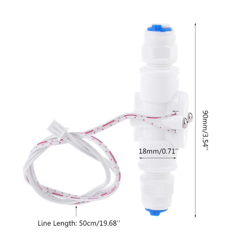 1/4" NPT Water Flow Switch PE Tube Liquid Flow Sensor Switch for Water dispenser and water purifier