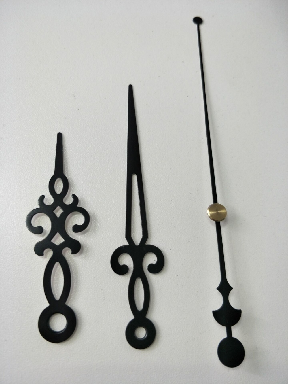 Wholesale 100sets/lot QUARTZ CLOCK Black Metal Hands DIY Repair Wall Clock Accessories Hollow Out Beautiful Needles