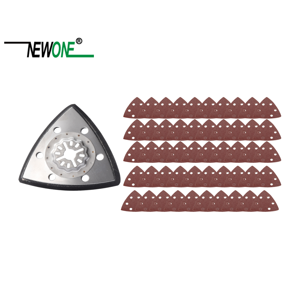 NEWONE Starlock Triangular Polish Saw Blades and Sandpaper Sets fit Power Oscillating Tools for Polish Wood Metal Ceramic more