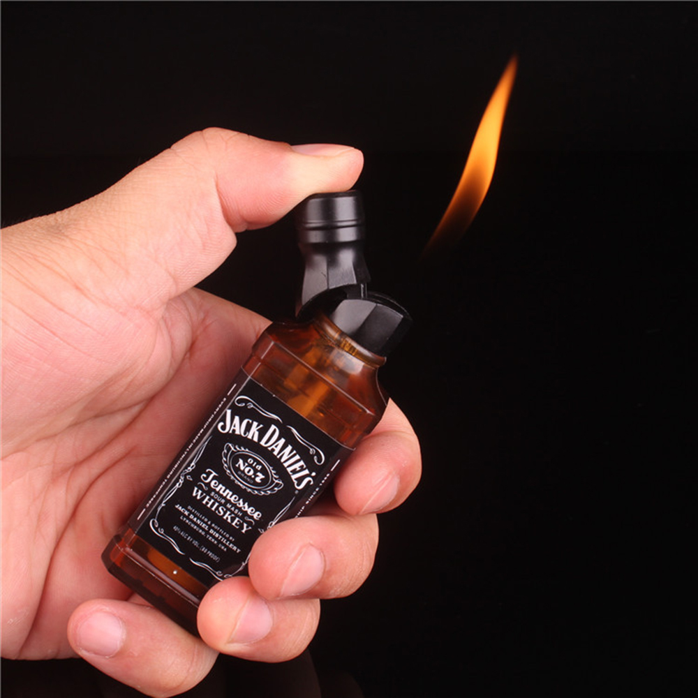 Butane Jet Gas Lighter Whiskey Wine Bottle Lighters Torch Lighter Smoking Accessories Household Items Smoker Gifts