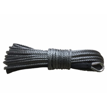 Hot Sale 4mm x 30m Black Synthetic Winch Line UHMWPE Fiber Rope Towing Cable Car Accessories For 4X4/ATV/UTV/4WD/OFF-ROAD