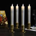 6Pcs Golden Base LED Candles Christmas Wedding Party Decorations Romantic Dinner Candles Safety Flameless LED Candle Lights