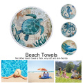 Holiday Soft Microfiber Travel Lightweight Sea Outdoor Round Beach Towel Foldable Swimming Super Absorbent Portable