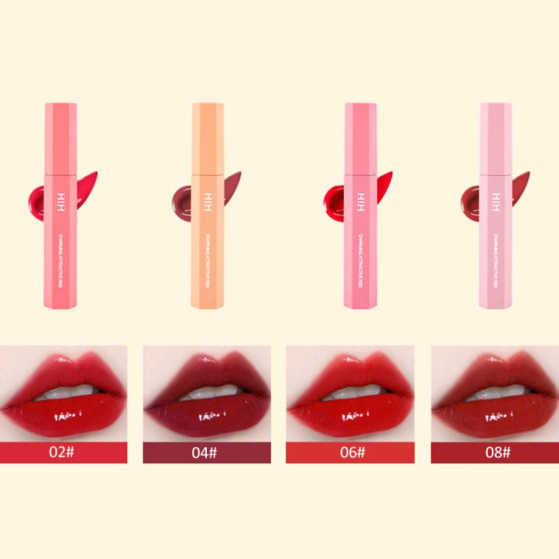 HIH 4 Pcs/Set lip gloss set matte lipgloss liquid lipstick Long lasting lipstick set lip tint lipgloss maquillaje makeup TSLM1