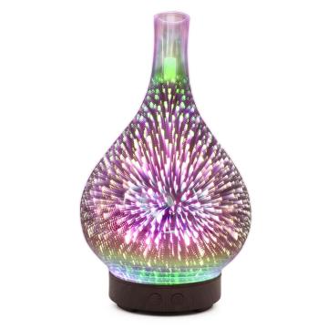 Fireworks Pattern Ultrasonic Air Humidifier Airpurifier Purifiers Portable Aroma Diffuser Car 3D Glass Exquisite Room Decor