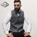 S-5xl Mens Suits Vests Winter Male Vusiness Blazer Waistcoats For Wedding Single-Breasted Button Solid V-Neck Top Clothes C98