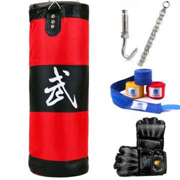 100cm Boxing Sandbags Striking Drop Hollow Empty Sand Bag with Chain Martial Art Training Punch Target Punching Bag Sandbag