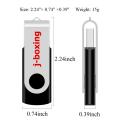 128GB USB 2.0 Flash Drive 64GB 32GB Metal Swivel USB Memory Stick 16GB 8GB Thumb Storage Pendrive for PC Mac Laptop Tablet Black