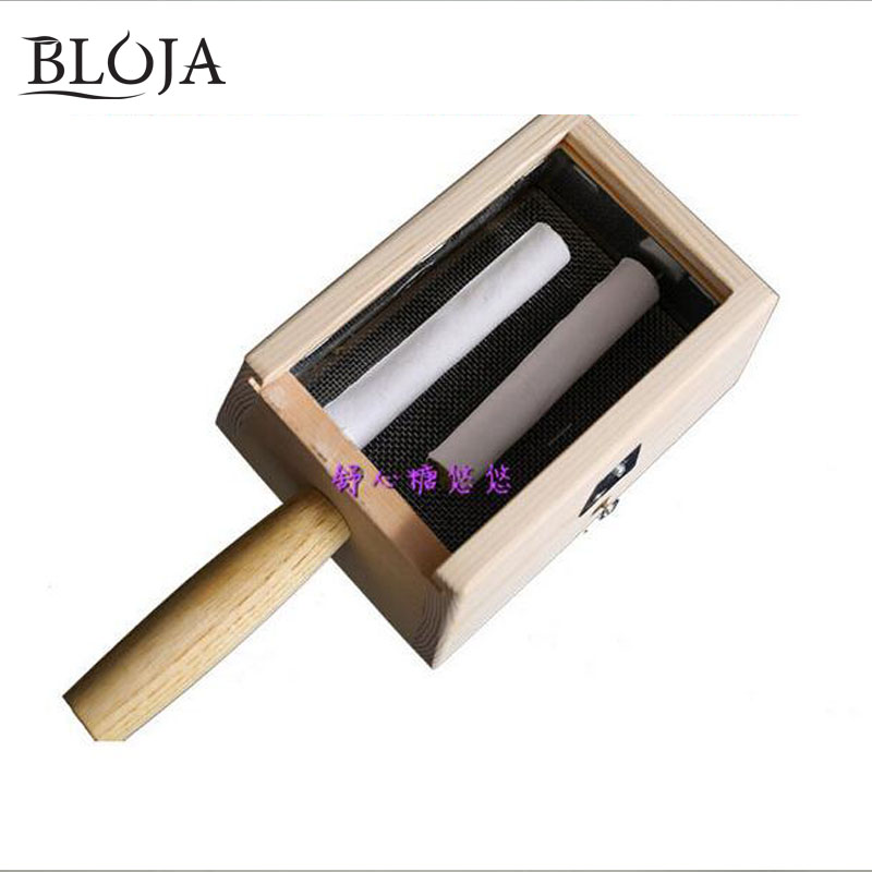 Two Holes solid wood moxa box appliance wood moxa burner point massage device