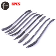 8PCS Coarse Riffler Files 190mm Cutting Repair Tool Carbon Steel Double End Curved Hand File For Wood Filing&Cutting Tool