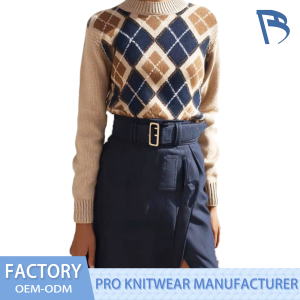 Elegant Diamond Plaid Top for Women