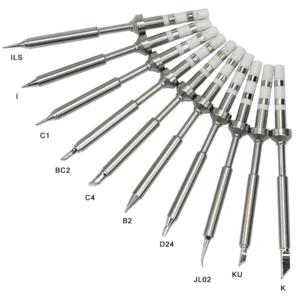 TS100 Mini Soldering Iron Digital Soldering Iron Tip Replacement Bit Head B2 BC2 C4 D24 K I Ku ILS C1 Lead Free