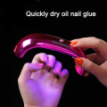 9W Nail Dryer LED UV Lamp Nail Bridge Rainbow Light Therapy Light Lasting Mini USB Lamp Gel Varnish Machine for Home Use
