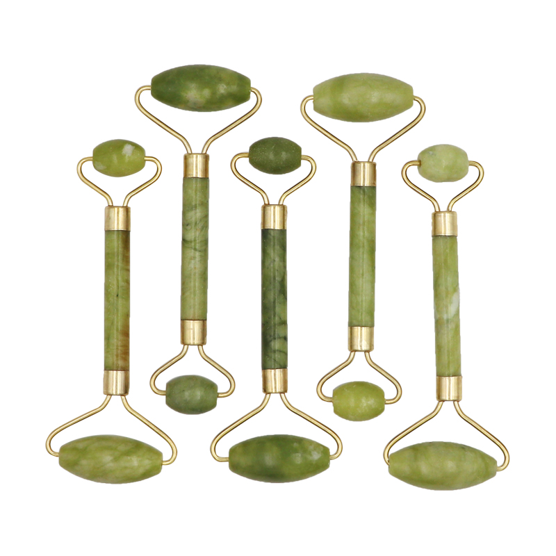 Facial Massage Roller Guasha Board Double Heads Jade Stone Face Lift Body Skin Relaxation Slimming Beauty Neck Thin Lift