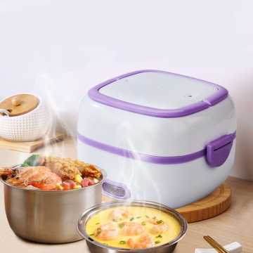 2020New Oct 220V/110VMINI Rice Cooker Thermal Heating Electric Lunch Box 2 Layers Portable Food Steamer Cooking Container