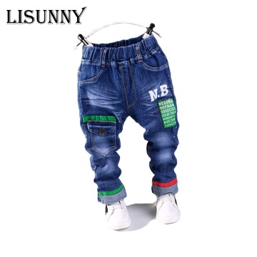 2020 NEW Spring Autumn Fashion Cartoon Letter Boys Jeans Baby casual Pants fashion Kids Jean Boy Trousers Children Denim 1-6Y