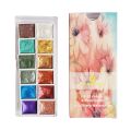 6/12 Color Glitter Water Color Set Metallic Gold Pigment Paint Artist Painting