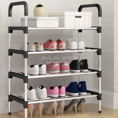Cheap Multi -ayers Shoe Organizer Rack Easy Assemble Shoe Rack Shelf Storage Stand Plastic parts Steel Pipe Home Furniture