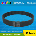Rubber Synchronous Belt HTD450-5M / 90 Tooth 450mm Timing Belt Arc Tooth Rubber Belt HTD5M-450