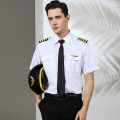 International AirLine Captain uniform pilot shirt male engineer Clothing night shop hairstylist Costume personality white shirt