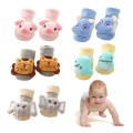 2021 New Cartoon Animals Baby Socks Anti-Slip Newborn Rattle Socks Cute Autumn Floor Cotton Socks Warm Boots For Babys Infants