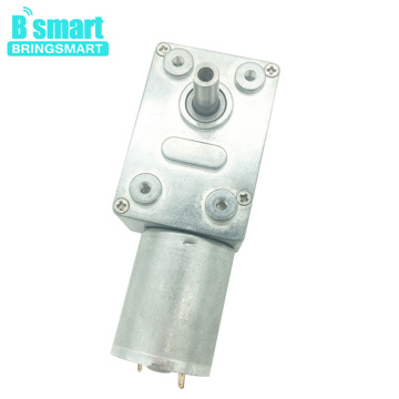 Bringsmart JGY-370 12V 10rpm Reversible Gearbox Worm Motor 24V High Torque Mini Reduction Self-lock DC Turbo Geared Worm Motor