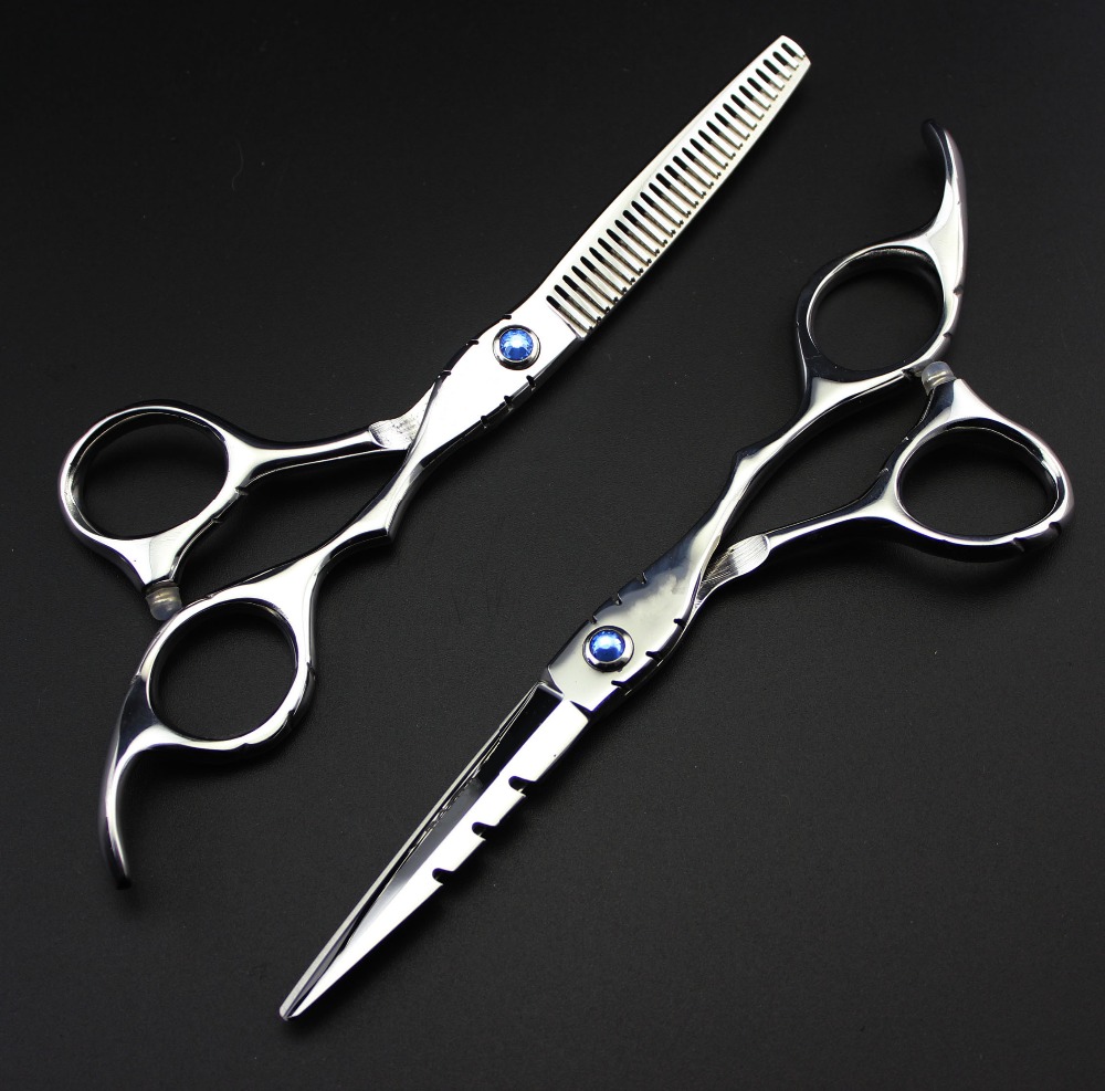 professional 6 inch & 5.5 inch 440c 9cr13 thinning hot shears scissor cutting barber cut hair scissors set hairdressing scissors