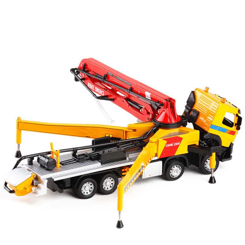 1/50 Engineering Concrete Pump Truck Simulation Toy Car Model Alloy Pull Back Children Toys Genuine License Collection Gift