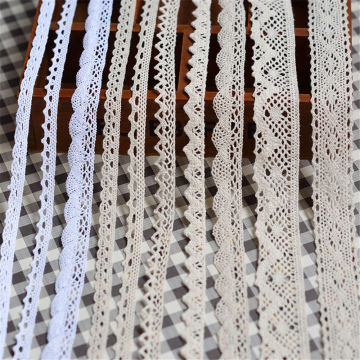 5 Yard Cotton Crochet Lace Trim Fabric Ribbon Sewing Handmade Craft Tatt Ivory DIY Craft Supplies Accessories Vintage