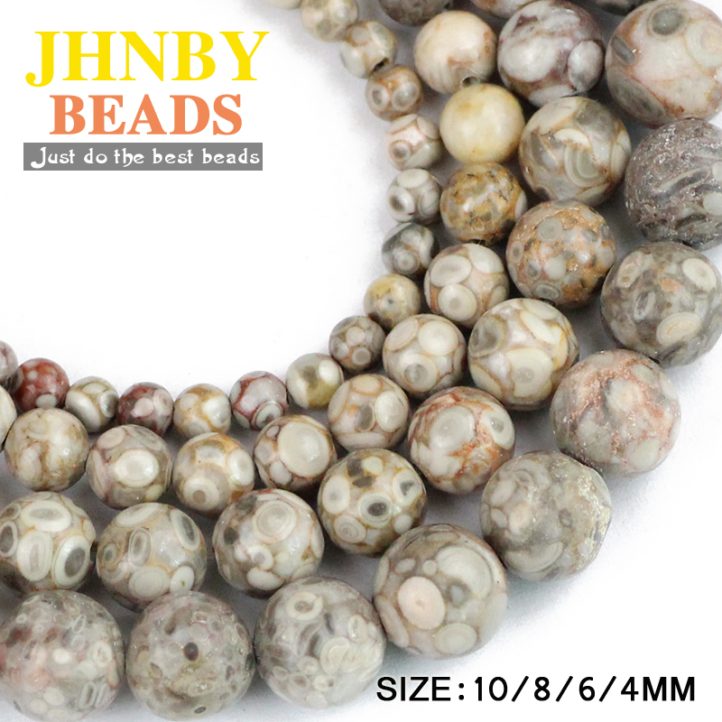 JHNBY Maifanite beads Natural Stone High quality Ore Round Loose beads ball 4/6/8/10MM Jewelry bracelet making accessories DIY