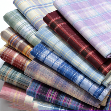 Twill Check Cloth Fabric for Clothes Garment Bags JK Pleated Skirt Uniform Polyester Cotton Yarn Dyed Scottish Plaid 140cmx50cm