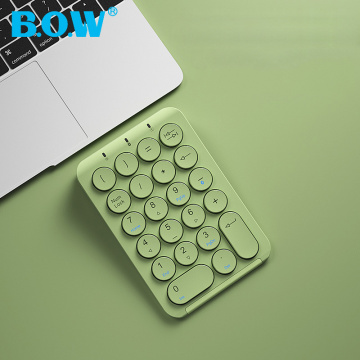 B.O.W Portable Slim Mini Number Pad, 22 Keys Bluetooth Wireless USB Numeric Keypad Keyboard for Laptop Office