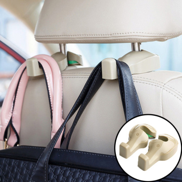 2PCS Rotatable Car Seat Headrest Hanger Bag Holder For Bag Purse Cloth Grocery Storage Organizer Auto Fastener Clip Car Interior